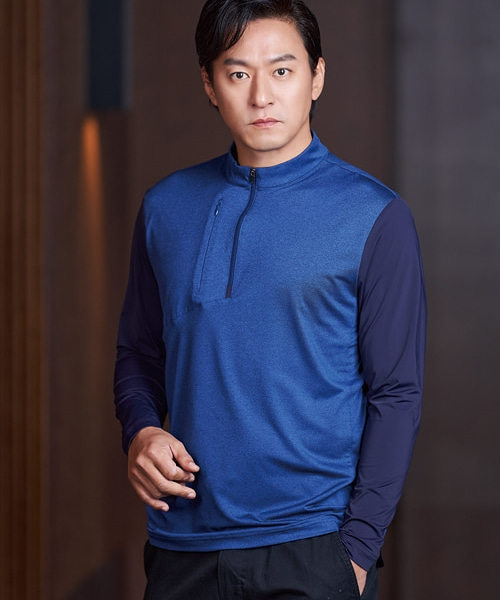 CT-615 냉감 선가드 근무복 티셔츠 (블루)